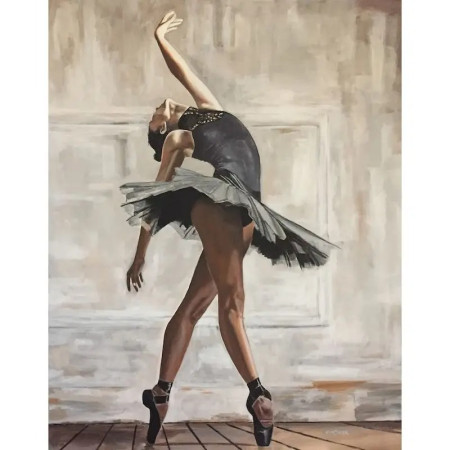 Ballerine Le Cygne Noir Peinture par Numéro Femmes