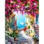 Village Méditerranéen aux Bougainvilliers Peinture par Numéro Paysages