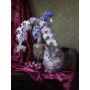 Tableau Chat Persan et Orchidées Bleues Peinture Par Numéro Chats