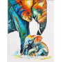 Maman Éléphant et son Petit Amour Coloré Peinture Par Numéro elephant