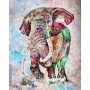 Éléphant Mosaïque Sacrée Peinture Par Numéro elephant