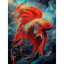 Poisson Combattant Danse Cosmique Peintures par numéros  Poissons
