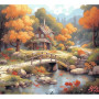 Cottage d'Automne Le Pont de Pierre Peinture par numero automne