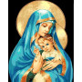 Vierge à l'Enfant Regard d'Azur Peinture numero vierge marie
