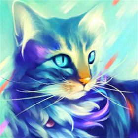 Chat Féerique Tableau Mystique Peinture Par Numéro Chats