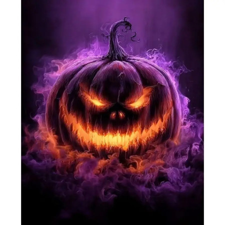 Citrouille Infernale d'Halloween Peinture par Numéro Halloween