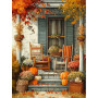 Porche d'Automne Chaleureux Peinture par numero automne