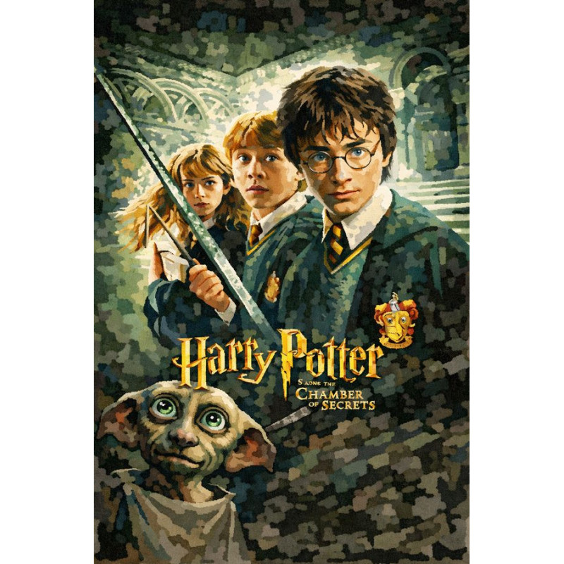 Aperçu final du tableau Harry Potter et la Chambre des Secrets.