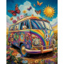 Combi VW Hippie Peinture par Numéro Voiture & Véhicules