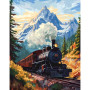 Train à Vapeur & Montagnes Peinture par Numéro Voiture & Véhicules