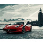 Ferrari Rouge au Port Peinture par Numéro Voiture & Véhicules
