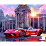 Bolide Rouge & Éclat du Crépuscule Peinture par Numéro Voiture & Véhicules
