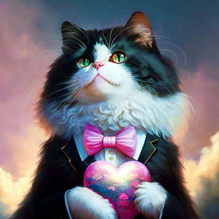 Élégant Tableau Félin Chic Peinture Par Numéro Chats