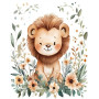Bébé Lionceau Fleuri Mini peinture par numéro