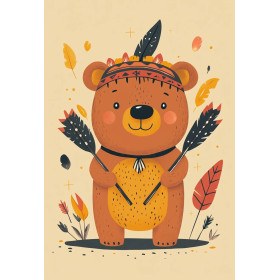 Ours Tribal Aventurier Mini peinture par numéro