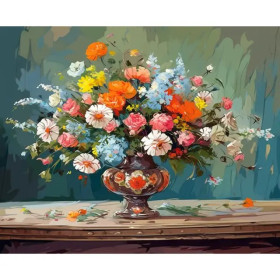 Fleurs Majestueux Peinture Par Numéro Fleurs