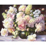 Bouquet de Fleurs Pastel : Éclat Romantique et Douceur Peinture par Numéro Saint-Valentin