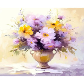 Bouquet Douceur Pastel Peinture Par Numéro Fleurs
