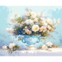 Bouquet Céleste de Fleurs Blanches Peinture Par Numéro Fleurs