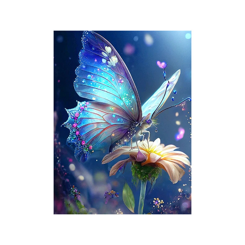 Résultat final de la peinture par numéro Papillon Enchanteur