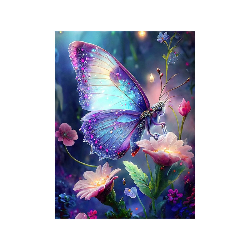 Résultat final de la peinture par numéro Papillon Magique