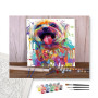 Contenu du kit - Chien Joyeux Pop Art et Coulures Colorées
