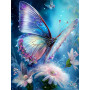 Kit "Papillon Céleste" Tableau Numéroté Féerique Peinture Par Numéro Papillons