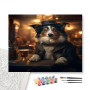 Contenu du kit - Border Collie Gentleman au Chapeau et à la Bière