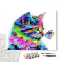 Contenu du kit - Arc-en-Ciel & Papillon Tableau Félin Enchanteur
