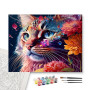 Contenu du kit - Chat Fleurs Colorées