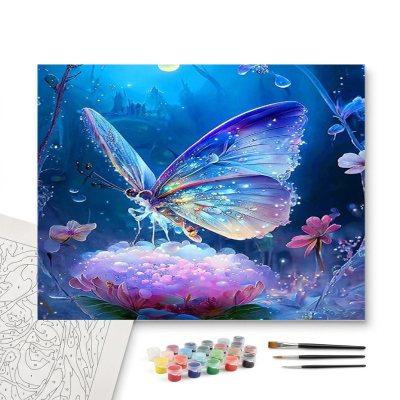Contenu complet du kit peinture par numero Kit