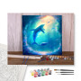 Contenu du kit - Dauphins Cosmos Marin Toile Artistique