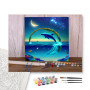 Contenu du kit - Dauphin au Clair de Lune Toile de Rêve Marin