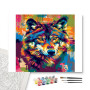 Contenu du kit - Loup Esprit Sauvage au Style Pop Art