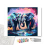 Contenu du kit - Couple d'Éléphants Pop Art