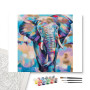 Contenu du kit - Éléphant Abstrait aux Motifs Dorés