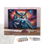 Contenu du kit - Hibou Cosmique - Kit Art Fantaisie | Art Zen