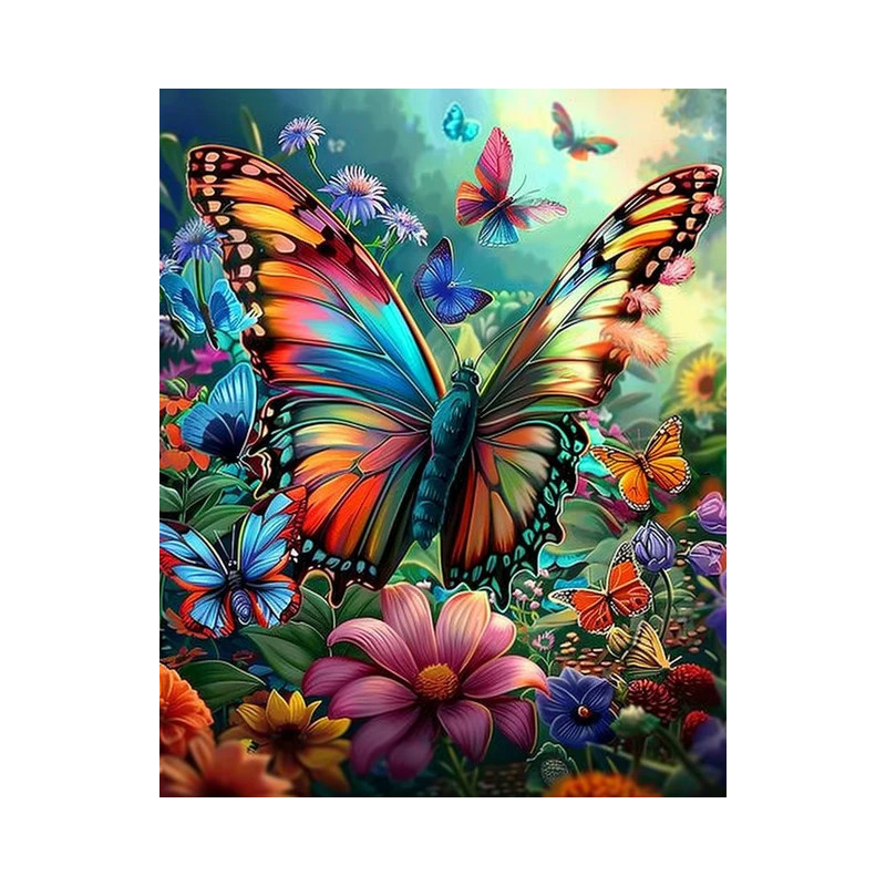 Resultat final du tableau Duo de Papillons Exotiques
