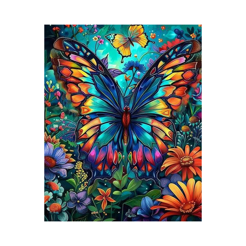 Resultat final du tableau Papillon Vitrail