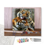 Tendresse de Tigres Royaux - peinture par numero