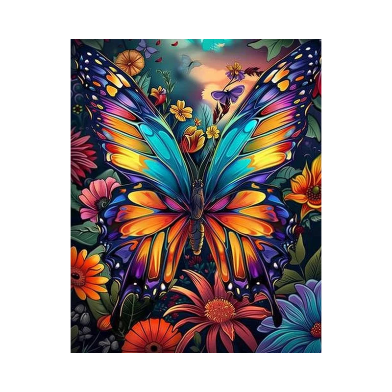Resultat final du tableau Papillon Kaléidoscope