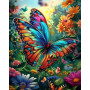Papillon Rainbow Peinture Par Numéro Papillons