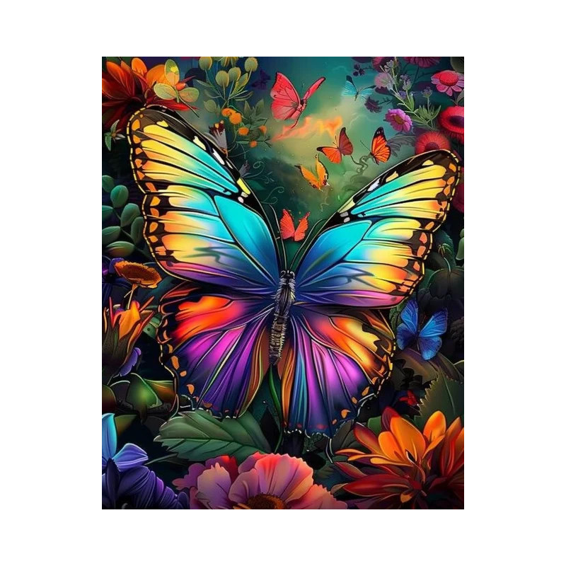 Resultat final du tableau Papillon Psychédélique
