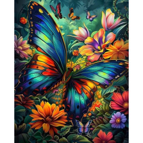 Papillon Tropical Tableau Exotique Peinture Par Numéro Papillons