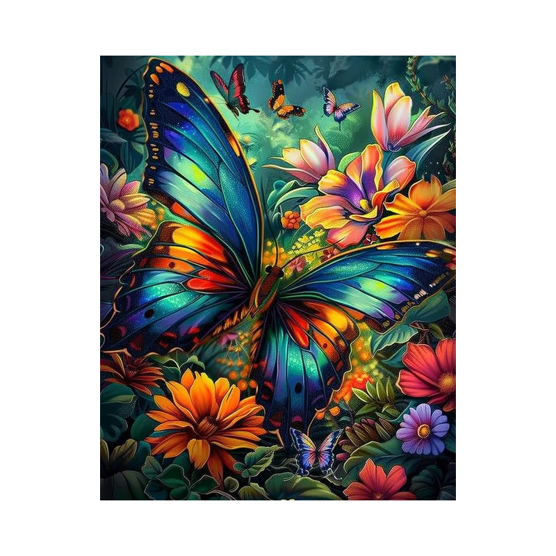 Resultat final du tableau Papillon Tropical Tableau Exotique