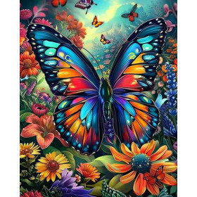 Papillon Kaléidoscope Peinture Par Numéro Papillons