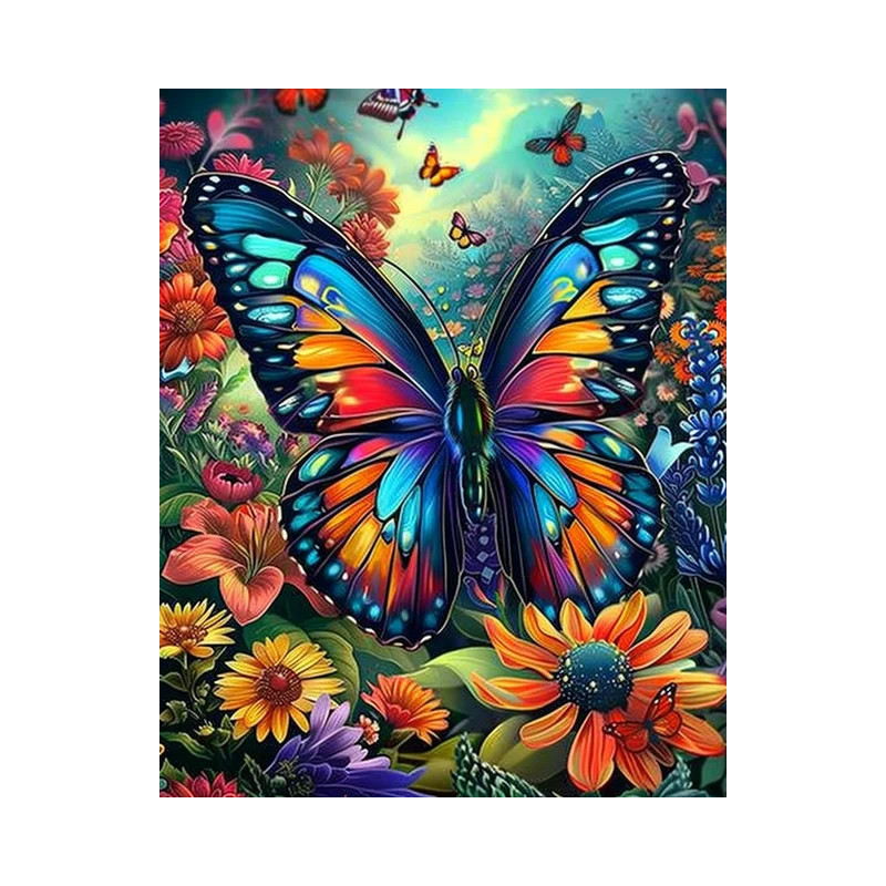 Resultat final du tableau Papillon Kaléidoscope