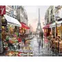 Promenade Romantique à Paris : La Tour Eiffel sous la Brume Peinture par Numéro Saint-Valentin