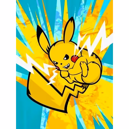 Peinture par Numéro Pikachu Pop Art Foudroyant