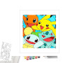 Contenu du kit peinture par numéro Le Selfie de Pikachu et ses Amis